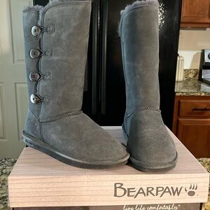 BearPaw 100% leather tall winter boot